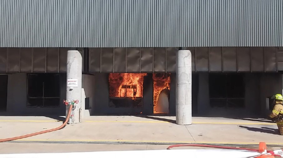 Fire investigation training facility room burn